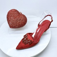 Chaussures italiennes TX66 à bout ouvert avec boutons et talons compensés, sacs assortis, promotion, style italien, robe de mariée africaine nigériane, printemps été hiver