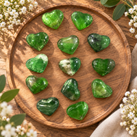 Cœur en fluorite verte polie de 3 cm pour la décoration intérieure, la méditation, la collection, les cadeaux et l'affichage de poche