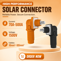 Conector de Alimentación Impermeable IP67 de Alta Corriente 70A-500, Conector de Terminal de Batería de Litio de 1500V para Sistema de Almacenamiento de Energía