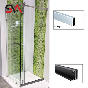 SVA-8490B Hiện Đại 1M Vuông Thép Không Gỉ SUS304 Con Lăn Nhôm Theo Dõi Góc Cửa Trượt Đường Ray Cho Phòng Tắm Cửa Kính Sử Dụng - Product Image 4