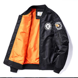 2025 Herbst Winter Herren Freizeitjacke Cross-Border MA1 Pilotenjacke mit Gesticktem Baseball-Detail aus Canvas-Stoff - Product Image 4