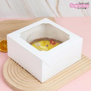 Caja de pastel blanca de 1 libra con ventana ancha Estándar de calidad 20/40FT Regalos de panadería o uso para llevar Envío desde Tailandia 0101005 - Product Image 4