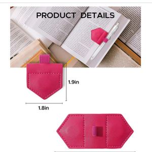 Marcadores Magnéticos de Cuero con Portaplumas, Marcadores de Cuero Vegano PU, Regalos para Amantes de los Libros - Product Image 3