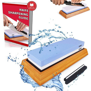 <span class=keywords><strong>Norton</strong></span> combinación de agua natural cuchillo <span class=keywords><strong>piedra</strong></span> de <span class=keywords><strong>afilar</strong></span> whetstone 1000, 6000 de bambú base cuchillo y guía - Product Image 1