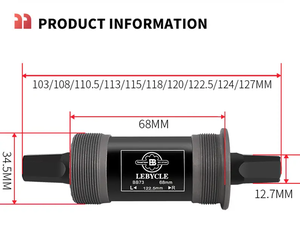 <span class=keywords><strong>Eje</strong></span> de <span class=keywords><strong>Pedalier</strong></span> de Bicicleta de Montaña de Alta Calidad, Tipo Roscado BB73, Rodamiento Sellado de Aluminio, <span class=keywords><strong>Eje</strong></span> Central Hueco Integrado para Bicicleta - Product Image 2