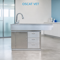 Table d'examen vétérinaire multifonctionnelle OSCAT ET-9, équipement vétérinaire, acier inoxydable 304, table d'examen pour animaux de compagnie pour usage clinique