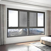 Ventana Abatible de Doble Acristalamiento Insonorizada de Estilo Popular del Sudeste Asiático, Ventanas de Aluminio Resistentes a Huracanes con Certificación NFRC