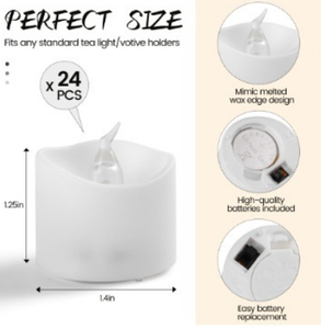 شموع بلاستيكية لطيفة بدون لهب تعمل بالبطارية للإضاءة والديكور في المناسبات - بيع بالجملة - Product Image 2