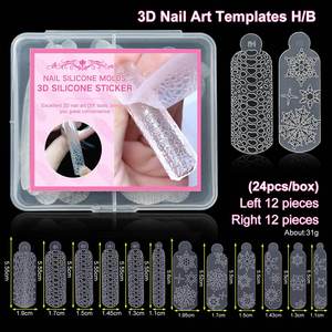 Moule en silicone pour nail art, motif flocon <span class=keywords><strong>de</strong></span> neige <span class=keywords><strong>de</strong></span> Noël et léopard, 3D, DIY, kit d'outils, best-seller transfrontalier - Product Image 2