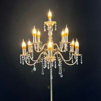 Support de Décoration de Scène de Mariage de Haute Qualité, Nouvelle Arrivée, avec Lumières LED et Porte-Bougie Électroplaqué en Fer