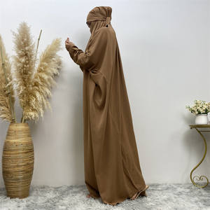 6493# Dezenter Khimar Hidschab Abaya Einfarbig Einteiliger Dschilbab Gebets-Abayas für Islamische Muslimische Frauen 10 Farben - Product Image 6