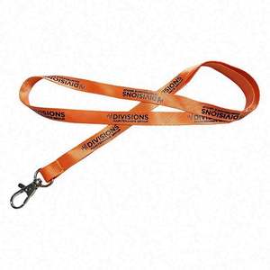 Wholesale Oem Sublimation Nylon Straps Plain Cheap Personalized Custom Logo Printed Nylon Lanyard With Single <b>Hook</b> - Product Image 1