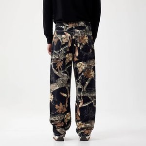 Pantalones vaqueros <span class=keywords><strong>de</strong></span> retazos lavados <span class=keywords><strong>de</strong></span> calle alta americana para hombre, pantalones <span class=keywords><strong>de</strong></span> trabajo <span class=keywords><strong>de</strong></span> mezclilla con estampado <span class=keywords><strong>de</strong></span> árbol <span class=keywords><strong>de</strong></span> camuflaje holgados - Product Image 4