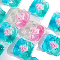 OEM 3 en 1 60 pièces/boîte Parfum Lavande Jetable 10g/pièce Capsules de Savon Liquide à Lessive Détergent à Lessive