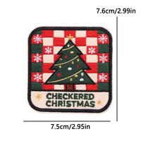 Patchs brodés thermocollants de Noël, appliques de fêtes, patchs bonhomme de neige et renne personnalisés pour la décoration de vêtements et sacs à dos, vente en gros