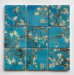 Ds Luxury Inkjet Printing Square Mixed Dark Green Design Stone Tile Decoration rivestimenti per pareti piastrelle mosaico di marmo - Product Image 1