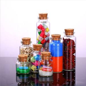 Hot Mini 5ml 7ml 8ml 10ml Botellas de vidrio transparente con tapones de corcho para bodas y cumpleaños - Product Image 2