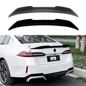 Bmw 5 Series I5 G60 Rear Trunk Spoiler Piano Black Carbon Fiber Texture Ducktail Exterior Modification - Product Image 1