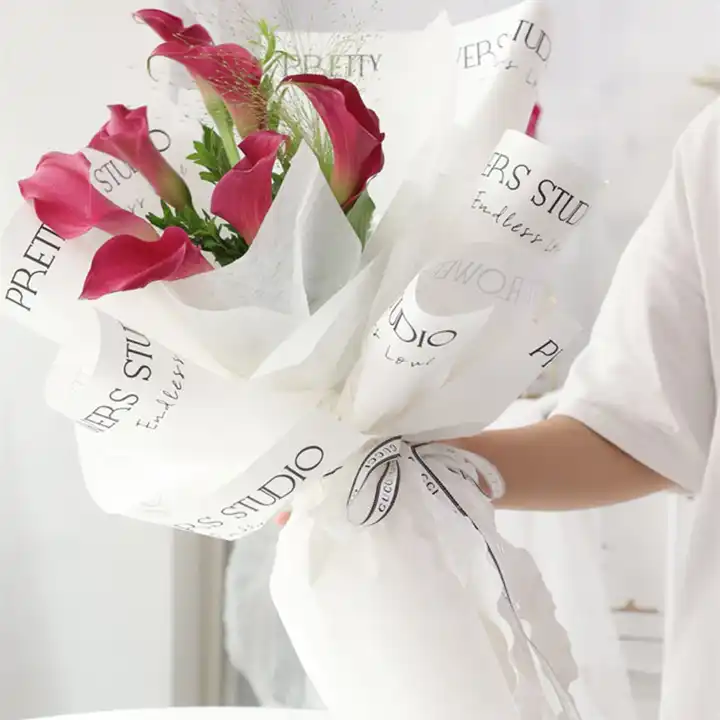simple paper waterproof flowers wrapping paper
