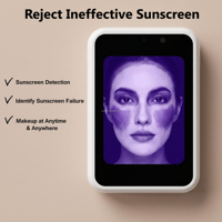 Miroir de maquillage portable Uyisi Mini pour l'extérieur, miroir de poche compact rechargeable avec caméra UV intégrée pour tester l'effet de la crème solaire