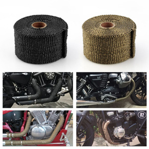 Tira de aislamiento térmico para escape de motocicleta, 5m, color negro, 1,5mm de espesor, insonorización para protección de tuberías - Product Image 3