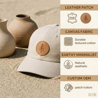 Ästhetische Minimalistische Zen-Style Bio-Baumwolle Mattbeige Flaches Profil Unstrukturierte Leichte Polo Sport Kappe Baseballmütze