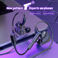 Écouteurs intra-auriculaires filaires pour gaming et esports, avec microphone, son HIFI, pour musique et sport, compatibles mobile/ordinateur, fabriqués en Chine