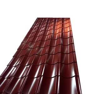 彩色涂层镀锌钢屋顶板PPGI波纹钢板用于房屋和仓库