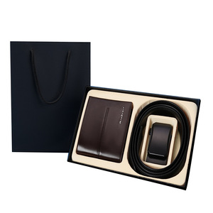 Modulare da <span class=keywords><strong>uomo</strong></span> in vera pelle fibbia automatica <span class=keywords><strong>cintura</strong></span> e <span class=keywords><strong>portafoglio</strong></span> regalo all'ingrosso <span class=keywords><strong>con</strong></span> elegante confezione regalo - Product Image 5