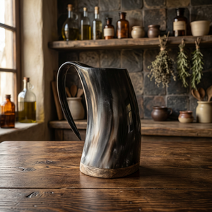 Real Buffalo Horn Waterproof Modern Antique Imitation Folk Art Beer <b>Mugs</b> Gift Sets Handmade High Quality OEM ODM Natural - Product Image 2