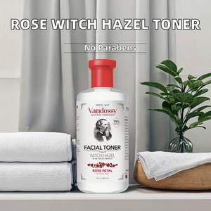 Tonique facial sans alcool, sans parabène, aux pétales de rose et à l'hamamélis, pour une peau éclatante, apaisante, hydratante et rafraîchissante, convient à tous les types de peau - Product Image 2