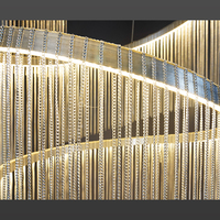 Modern LED hattı lamba düğün sahne dekorasyon Hall Fringe kolye işık olay parti dekoratif tavan avize
