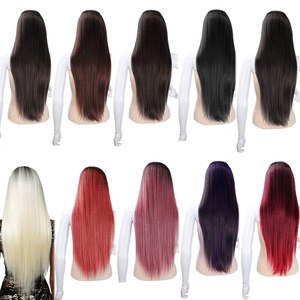 Shangke — perruques synthétiques lisses et longues, <span class=keywords><strong>cheveux</strong></span> en Fiber résistante à la chaleur, de belle couleur, Style naturel, pour femmes, en Stock, X-TRESS - Product Image 4