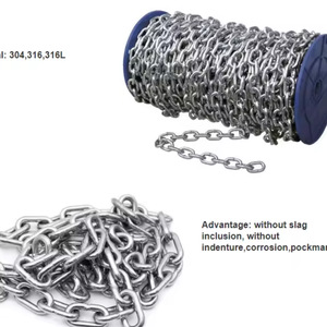 Chaîne d'entraînement en acier inoxydable de haute qualité G30 G43 G70 G80 6MM 8MM 12MM, taille personnalisée, chaîne de levage en acier inoxydable G80 G80 - Product Image 5