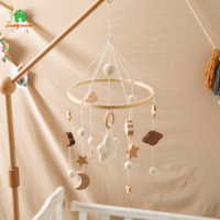Mobile de lit bébé pour garçons et filles, mobile de chambre d'enfant unisexe, mobile au crochet fait main, mobile de plafond étoiles, nuages, lune