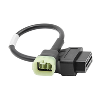 Adaptador de Cable de 6 Pines de Alta Calidad para Kawasaki, Adaptador de 6 Pines a Cable OBD2 de 16 Pines para Motocicletas