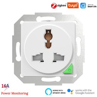 Prise murale intelligente universelle EU FR Tuya Zigbee WiFi, module DIY pour Google Home Alexa, commande vocale
