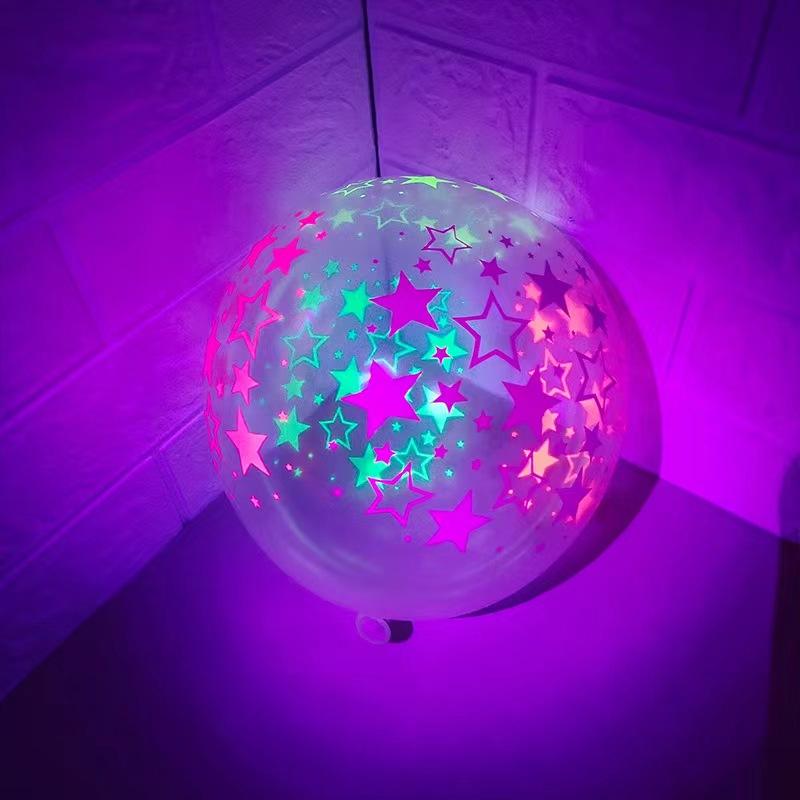 12 Inch Transparent Fluorescent Latex UV Glow Balloons Party Neon Balloon Atmospheric Balloon Arrangement