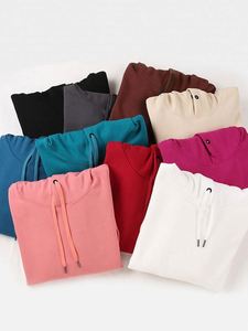 H5568 Automne Hiver Vente en gros Personnalisé 420 Gsm 100% Coton Polaire doublé en fourrure de renard argenté Unisexe Sweats à capuche vierges - Product Image 2