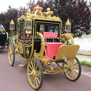 Charrette royale de luxe noire pour transport spécial avec décoration enfantine, chariot électrique - Product Image 2