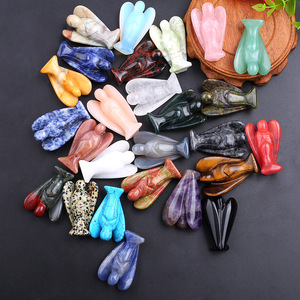 Adorno de Ángel Tallado en Cristal con Pedrería, Decoración para el Hogar y el Automóvil, Regalos de Piedras Semipreciosas, Gran Venta en Comercio Exterior - Product Image 1