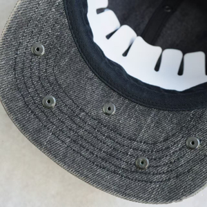 Casquette de baseball vintage en jean <span class=keywords><strong>d</strong></span>élavé à <span class=keywords><strong>5</strong></span> panneaux, ornée de strass personnalisés, à visière plate, ajustable, pour hommes et femmes - Product Image 6