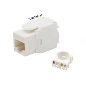 Mạng Keystone Jack 8P8C Cat6 cat6A 180 độ toolless tường ổ cắm Modular Jack CAT 6A 6 ổ cắm RJ45 Keystone jack cắm