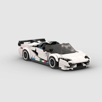 Compatible avec les briques de marque, petites pièces, voiture de course MOC, jouets éducatifs à assembler soi-même pour enfants, blocs de construction en plastique ABS