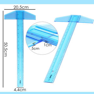 인치와 센티미터 눈금이 있는 Foska 투명 플라스틱 T자자, 잉크 드로잉, 도면 작성, 가정 개조 프로젝트 및 공예용 - Product Image 2