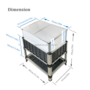 Jardinière à fleurs extérieure à cadre froid Mini lit de jardin surélevé en aluminium avec serre et étagère inférieure - Product Image 2