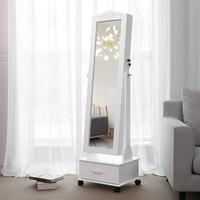 Miroir cheval avec roues pour armoire à bijoux, Design diy, éclairage en bois, armoire à bijoux