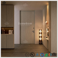 Porte principale élégante à cadre en aluminium Porte à plaque anticorrosion Porte intelligente sans clé