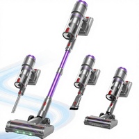 Aspirateur à main sans fil 60KPa 600W 4 modes de vitesse Mode automatique intelligent Longue autonomie Tige flexible Charge rapide Utilisation en voiture