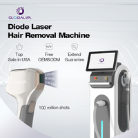 Nouvelle machine d'épilation laser à diode 4 longueurs d'onde 2026, laser stationnaire avec pièce à main lumineuse 755/808/940/1064nm